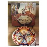 AFC078 - ASIAN CERAMIC PLATE & Boxed SERVING SET