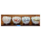 AFC079- Four Vintage Franklin Porcelain Pots w/COA