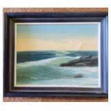 AFC082 - Framed Ocean Oil Painting by Matteo Mirabile