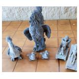 AFC108 - More Lawn Animals Decor - Roosters, Ducks And Aliens