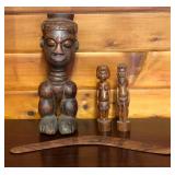 AFC124 - INTERNATIONAL WOODEN ART - KuBa Tribe Congo & Kalkata Tribe
