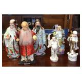 AFC126- Vintage Laughing Buddha, Shou God & More Porcelain Figurines