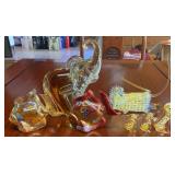 AFC128- Lot of Seven Vintage Hand-Blown Glass Figurines Murano?