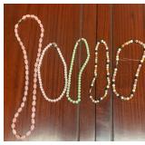 AFC170-Five Colored Beaded Necklaces