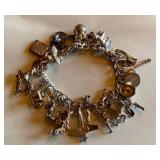 AFC177 Sterling Silver Charm Bracelet 