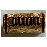 AFC192 14K “mom” Hawaiian Barrel Pendant