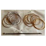 AFC196 Gold & Silver Toned Bangles & Bracelet