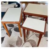 KKD128- Three Hand-Crafted Teak Tables 