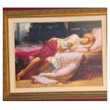 HKT002- Unique Embellished Gliclee on Canvas "Dreaming in Color"