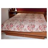 HKT008 Bed And Wooden Bedframe With Headboard