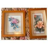 HKT018-2D Roses In Wood Shadowbox