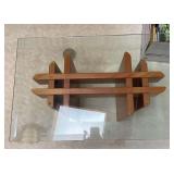 HKT061- Two Glass Top End Tables 