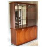 HKT146 - ALF MILANO ITALIAN CHERRYWOOD LIGHTED ENTERTAINMENT CENTER