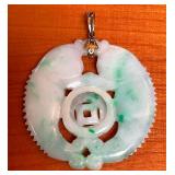 HKT400 Carved Jade Fish Pendant