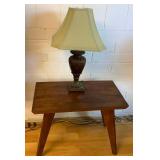 KCT016 Mahagony Wood End Table & Lamp