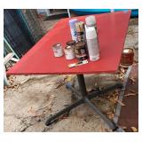 KCT043 - HANDMADE WOODEN OUTDOOR TABLE (Items on table are NOT INCLUDED)