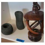 KCT138 - HAND CARVED BATHROOM SET & LAMP