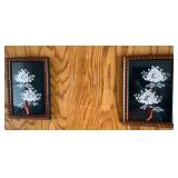VME026 Pair Of Framed Shell Art