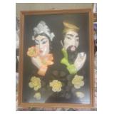 VME078 - HAND PAINTED PAIR OF CERAMIC HEADS