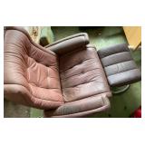 VME101 - Leather Recliner Chair And Ottoman