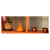 VME116- Ceramic Art And Copper Pots 