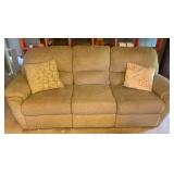 VME163-Reclining Fabric Sofa With Leg Rests