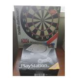 VME169 - Vintage Sony Playstation in Box and Bristle Dartboard