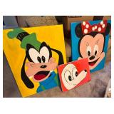 VME191 Trio of Original Disney Character Paintings