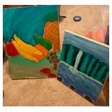 VME193-Two Original Oil on Canvas Paintings
