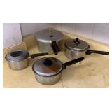 VME210 Pressure Cooker Pot & Three Other Pots