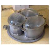 VME222 Vintage Guardian Service Aluminum Cookware w/Glass Lid & Tray