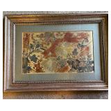 VME228- Vintage 20" x 15" Chokin Art Hand Engraved Copper Plate Framed Art