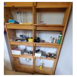 MBW007 - 4-Tier Wood Shelf and Contents (Except the Stereo) - See Description