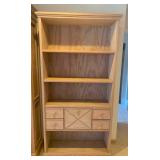 MBW063-Allegro Natural Pine Wooden Shelf With Drawers - See Other Lots for Matching Pieces