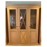 MBW066- Allegro Natural Pine Wooden And Glass Cabinet - See Other Lots for Matching Pieces