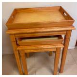 MBW150- Nesting Wood Tables And Trays