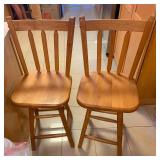 MBW162-Pair of Wooden Chairs 