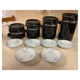 MBW229 - Ceramic Storage Set And Japanese Saucers