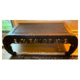 MST003 - Antique Carved Wood Coffee Table