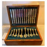 MST011 - Exquisite 112-Piece Vintage J E Caldwell & Co. Sterling Silver Flatware Set w/Box