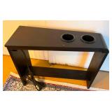 MST012 - Modern Wooden End Table w/Drink Holders & USB Ports