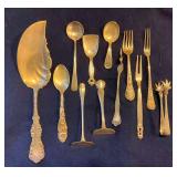 MST016 - Twelve Antique Sterling Silver Flatware Singles