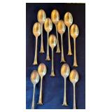 MST024 - Twelve Sterling Silver (?) Spoons - See Photos for Hallmarks