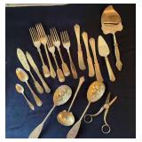 MST031 - 18 Pieces of Antique Flatware - See Photos for Hallmarks