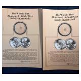 MST042 - Two! World’s First Miniature Commemorative $10 Gold Piece