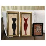 MST203 Three Framed Contemporary Pictures 