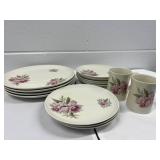 MST220- Vintage “Orchid Aloha” Liberty House Hawaii Dinnerware 