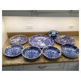 WST104 Various Japanese Blue & White Ceramic Serving Dishes 