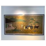 WST149 Large Japanese Four Paneled Painting