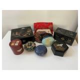 WST167- Oriental Jewelry Box & Pouches Lot